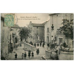 11 SAINT-MARCEL. Place de la République et Rue du Mail 1906. Pâtisserie et Tabac