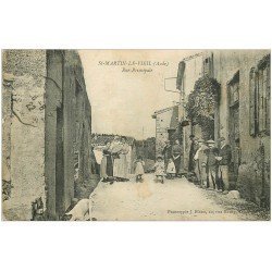 carte postale ancienne 11 SAINT-MARTIN-LE-VIEIL. Rue Principale 1922