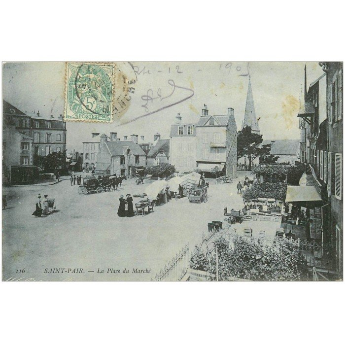50 SAINTPAIRSURMER. La Place du Marché 1905 50 SAINTPAIRSURMER. La Place du Marché 1905