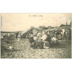 carte postale ancienne 50 SAINT-PAIR-SUR-MER. La Plage 1906