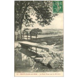 carte postale ancienne 50 SAINT-PAIR-SUR-MER. Petit Pont sur la Rivière