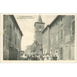 carte postale ancienne 11 SAINT-NAZAIRE. Clocher Rue Saint-Jean