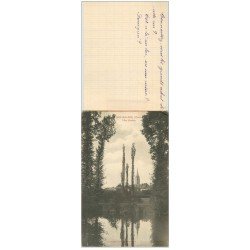 carte postale ancienne 50 TESSY-SUR-VIRE. Mon Clocher 1909. Carte avec jajout d'une feulle par l'envoyeur