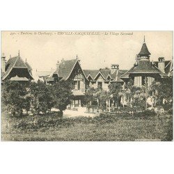 carte postale ancienne 50 URVILLE-NACQUEVILLE. Le Village Normand