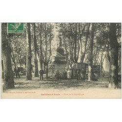 carte postale ancienne 11 SALLELES-D'AUDE. Monument Place de la République vers 1910