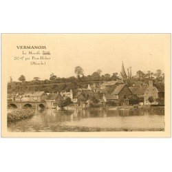 carte postale ancienne 50 VERMANOIR. La Meauffe. Pont du Village