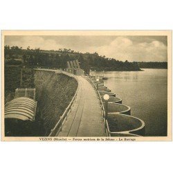 carte postale ancienne 50 VEZINS. Le Barrage forces motrices de la Sélune