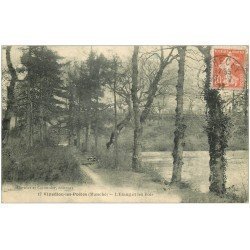 carte postale ancienne 50 VILLEDIEU-LES-PEOLES. Etang et Bois 1922