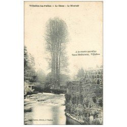 carte postale ancienne 50 VILLEDIEU-LES-PEOLES. Le Déversoir sur Sienne 1924