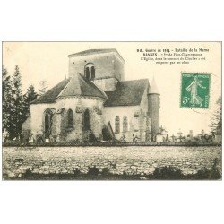 carte postale ancienne 52 BANNES. Eglise et Cimetière 1915