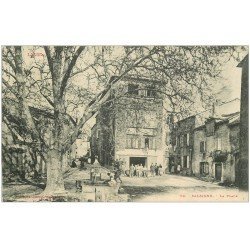 carte postale ancienne 11 SALSIGNE. La Place 1908