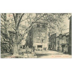 carte postale ancienne 11 SALSIGNE. La Place 1908