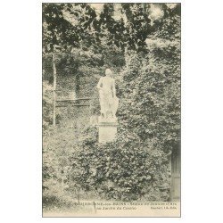 carte postale ancienne 52 BOURBONNE-LES-BAINS. Le Parc du Casino Statue Jeanne d'Arc