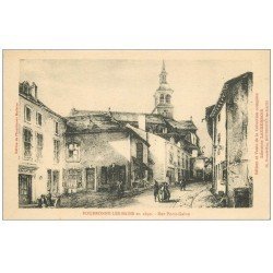 carte postale ancienne 52 BOURBONNE-LES-BAINS. Rue Porte-Galon. Publicitaire Jaquemin confections