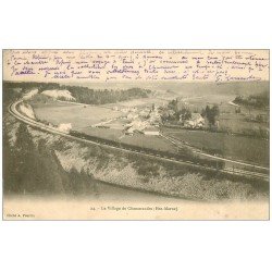 carte postale ancienne 52 CHAMARANDES. Le Village et le Train 1903