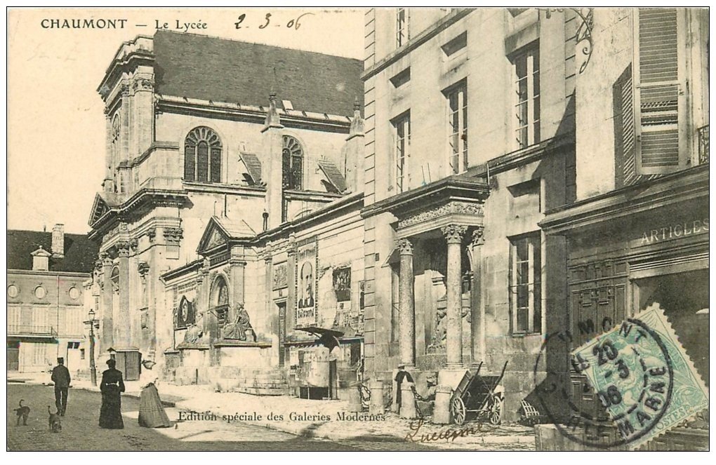 carte postale ancienne 52 CHAUMONT. Le Lycée 1906
