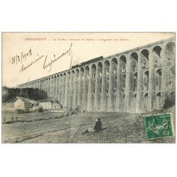 carte postale ancienne 52 CHAUMONT. Le Viaduc 1908