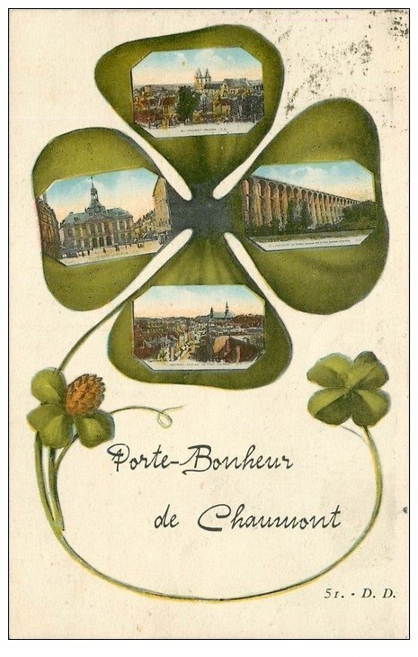 carte postale ancienne 52 CHAUMONT. Porte Bonheur 1932