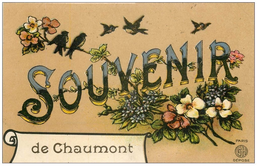carte postale ancienne 52 CHAUMONT. Souvenir 1914