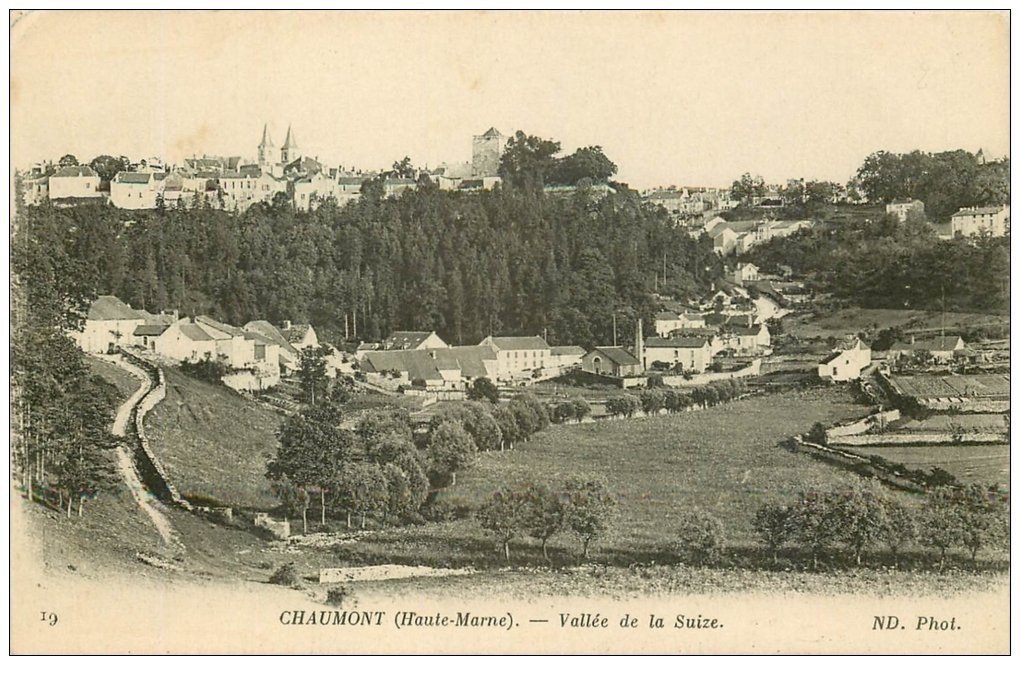 carte postale ancienne 52 CHAUMONT. Vallée de la Suize 1917