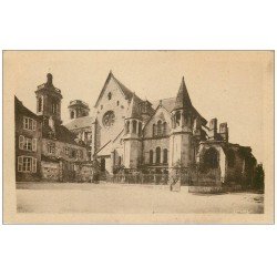 carte postale ancienne 52 LANGRES. Cathédrale Abside et Ecole de Garçons