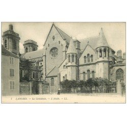 carte postale ancienne 52 LANGRES. Cathédrale Abside et Ecole de Garçons n°7