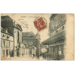 carte postale ancienne 52 LANGRES. Collège de Garçons 1908. Galeries Réunies