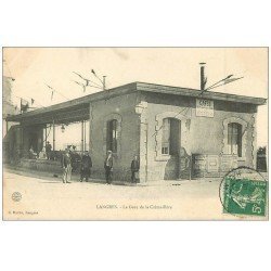 52 LANGRES. La Gare de la Crémaillière 1907 avec vespasiennes