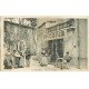 carte postale ancienne 11 TRAUSSE. Epicerie Place de la Liberté 1909