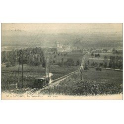 carte postale ancienne 52 LANGRES. Train à Crémaillière 1929