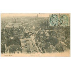 carte postale ancienne 52 LANGRES. Vue à vol d'Oiseau 1906