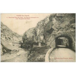 carte postale ancienne 11 TROU DU CURE. Pont du Chemin de Fer et Tunnel de la Route
