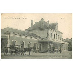 carte postale ancienne 52 SAINT-DIZIER. La Gare 1917