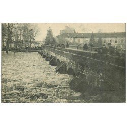 carte postale ancienne 52 SAINT-DIZIER. Le Grand Pont inondations de 1910