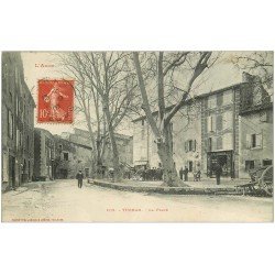 carte postale ancienne 11 TUCHAN. Pharmacie sur la Place 1907. La Bascour