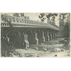 carte postale ancienne 52 SAINT-DIZIER. Pont Godard-Jeanson Lavandières Laveuses