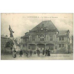 carte postale ancienne 52 SAINT-DIZIER. Théâtre et Monument 1915