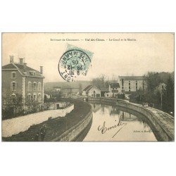 carte postale ancienne 52 VAL DES CHOUX. Canal et Moulin 1905