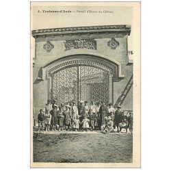 carte postale ancienne 11 VENTENAC-D'AUDE. Portail Entrée du Château. Carte Notice