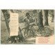 carte postale ancienne 52 WASSY. Légende de l'Arbre Bossu. Brigadier et vélos 1907