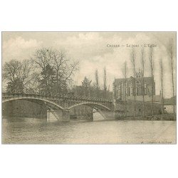 carte postale ancienne 53 CHANGE. Pont et Eglise