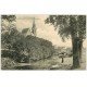 carte postale ancienne 53 CRAON. Eglise Saint-Nicolas et l'Oudon animation 1907