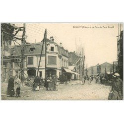 carte postale ancienne 02 CHAUNY. Rue du Pont Royal. Charcuterie Parisienne Contis Olivier