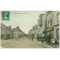 53 GORRON. Place du Général Barabé 1908 avec Coiffeur