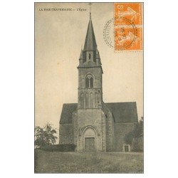 carte postale ancienne 53 LA HAIE-TRAVERSAINE. L'Eglise 1923