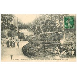 carte postale ancienne 53 LAVAL. Jardin Angais Manoir de la Perrine 1913