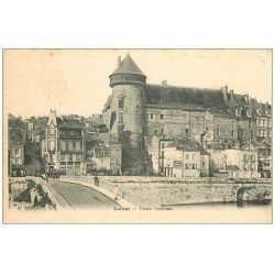 carte postale ancienne 53 LAVAL. Le Vieux Château. affiche Sel Cérébos