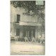 carte postale ancienne 11 VILLENEUVE-MINERVOIS. Hôtel Cros et Café du Commerce 1906