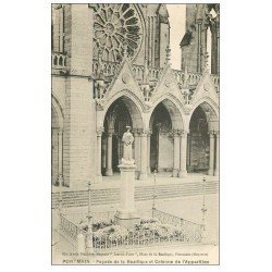 carte postale ancienne 53 PONTMAIN. Basilique Colonne Apparition