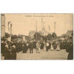 carte postale ancienne 53 PONTMAIN. Basilique Procession